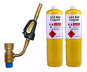 Kit Para Solda Refrigeração 1 - Maçarico Portátil + 2 Refil