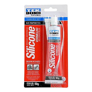 Silicone Alta Temperatura TekBond Vermelho 50g