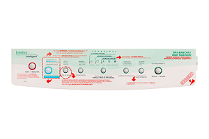 Painel Decorativo Lavadora Brastemp BWT24/BWQ24B (Compatível)