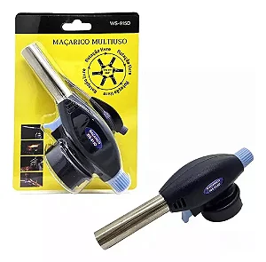Maçarico Culinário C/Regulagem Portátil Gourmet Profissional Cor Preto