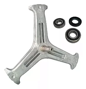 Eixo Tripé LG Mhw62021601 + Kit Rolamentos Wd11sb6d/ Wd9we6a