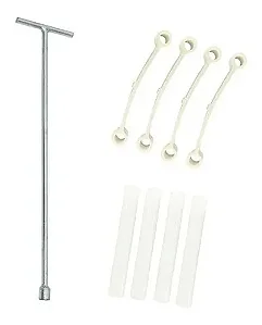 Chave T 10mm / 62cm + 4 Rolete + 4 Tirante Agitador Brastemp