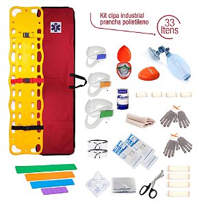 Kit Cipa Industrial com Prancha em Polietileno - Capa Vermelha