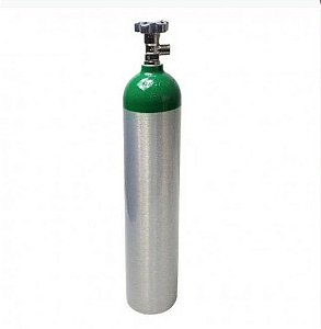 Cilindro De Oxigênio Medicinal Em Alumínio 3 Litros (Sem Carga)-(imagem ilustrativa cilindro pode ser na cor total verde)