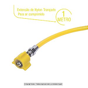 Extensão de Nylon Trançado Para Ar Comprimido 1 Metro