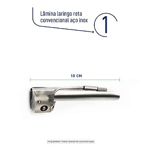 Lamina Laringo Reta Convencional Aço Inox 1