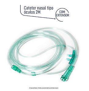 Cateter Nasal Tipo Óculos com extensor 1.40mt