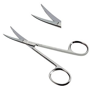 Tesoura Ponta Fina Curva Iris 11,5cm Aço Inoxidável (CURVA)