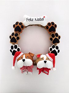 Guirlanda Patinhas Natalina com 2 Pets