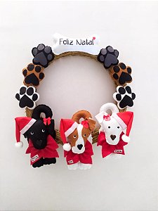 Guirlanda Patinhas Natalina com 3 Pets