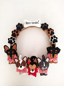 Guirlanda Patinhas Boas-vindas com 5 Pets