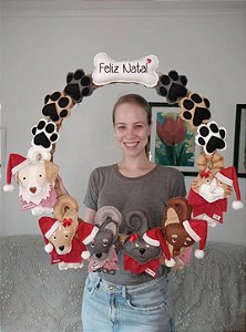 Guirlanda Patinhas Natalina com 6 Pets