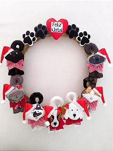 Guirlanda Patinhas Natalina com 7 Pets