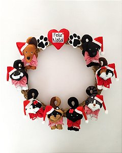 Guirlanda Patinhas Natalina com 8 Pets