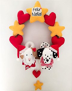 Guirlanda Natalina Estrelas com 2 pets