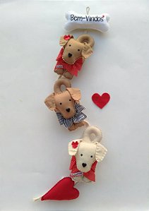 Móbile Love  Boas-vindas - 3 Pets