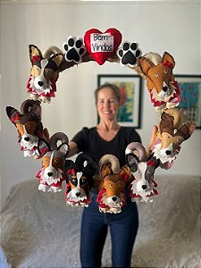 Guirlanda Patinhas Boas-vindas com 8 Pets