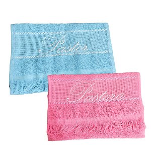 Kit Toalhinhas De Rosto Pastor E Pastora Lembrança Presente