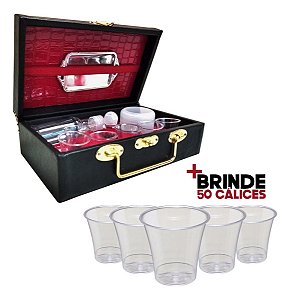 Estojo Santa Ceia Tipo Maleta Para Servir Em Casa Visita