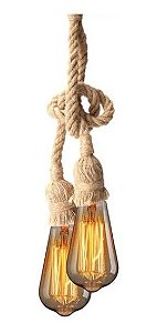 PENDENTE LUMINÁRIA CORDA DUPLA