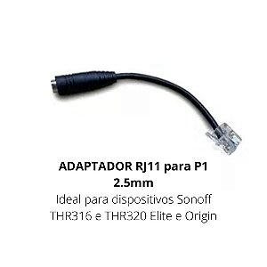 Adaptador Rj11 P/ P1 Sonoff Th 16 20 Elite Origin