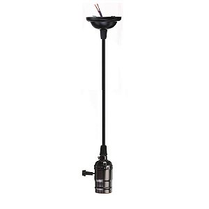 Pendente Industrial Retro Com Interruptor Cor Chumbo