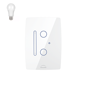 Interruptor Dimmer Wi-fi Touch para Lâmpada 2 Botões 4x2 Dometek