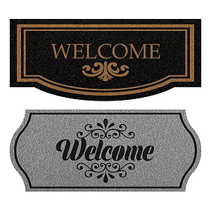 Tapete Capacho de Entrada Porta 30x70cm Alta Qualidade Welcome Antiderrapante Kapazi