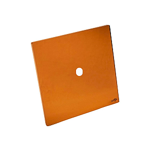 Placa com Furo Central Glass 4x4 Lumenx