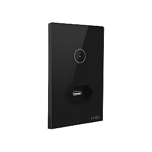 Interruptor Wi-fi Touch 1 Botão Wi-fi com USB 4x2 Lumenx