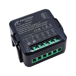 Interruptor Mini Módulo Relé 4 Canais Zigbee 3.0 Tuya Jwcom Smart Alexa Google Home Siri
