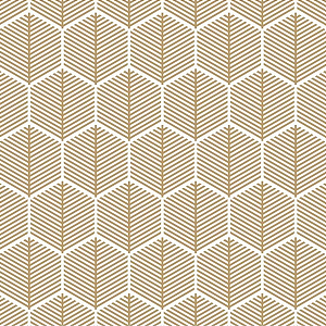 Papel De Parede 45cm X 5m Hexagono Regular Dourado