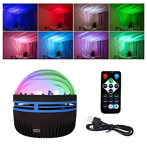 Luminária Projetor Atmosfera Galáxia Multicores Luminolândia