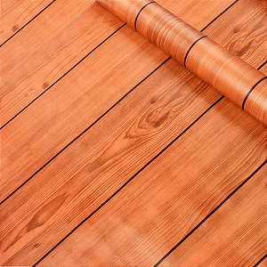 Papel De Parede Adesivo Madeira Ripada Lavável 5m