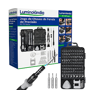 Kit Chaves Precisão 115pç Manutenção Pro Magnético Multiuso