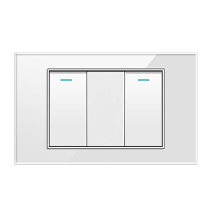 Interruptor 2 Botões Painel De Vidro 4x2