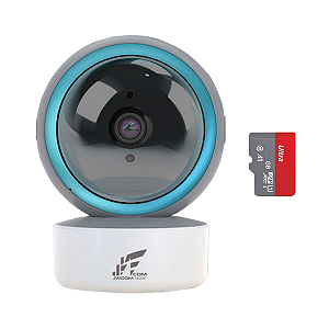 Câmera Robô Inteligente Wifi Ip Full Hd Sensor De Movimento E Áudio Bidirecional + Cartão Micro Sd