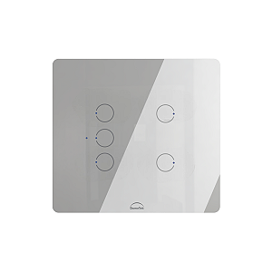 Interruptor Wifi Touch 5 Botões Linha Square 4x4 Dometek