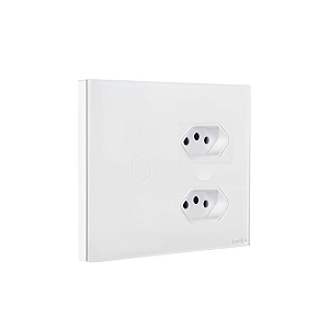 Interruptor Inteligente Wi-fi 1 Botão E 2 Tomadas 4x4 Lumenx