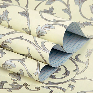 Papel De Parede 45cm X 5m Damasco Floral