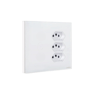 Interruptor Inteligente Wi-fi 1 Botão E 3 Tomadas 4x4 Lumenx