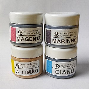Kit Corantes Reativos Para Tie-dye Ciano Magenta Amarelo Azul Marinho (Básico)