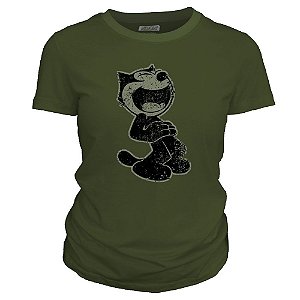 Camiseta feminina - Gato Félix Rindo