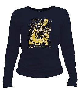 Camiseta manga longa feminina - Cavaleiros do Zodíaco - Saint Seiya - Afrodite De Peixes.