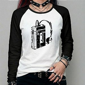 Camiseta manga longa feminina - Walkman.