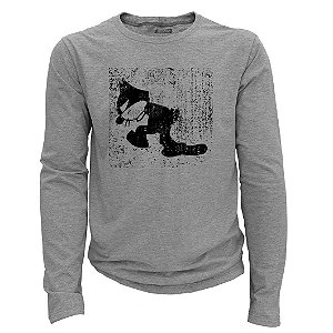 Camiseta manga longa - Gato Félix Bravo.