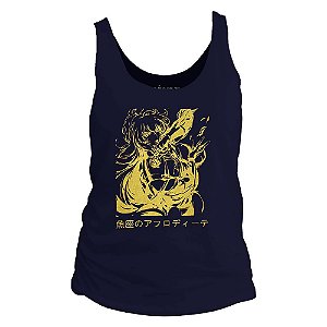 Camiseta regata feminina - Cavaleiros do Zodíaco - Saint Seiya - Afrodite De Peixes.