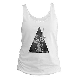 Camiseta regata feminina - Laranja Mecânica. - DASANTIGAS