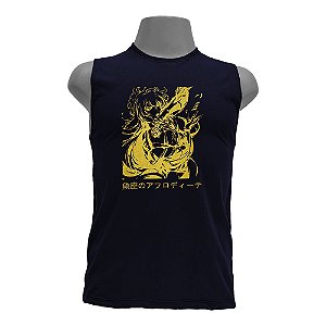 Camiseta regata masculina - Cavaleiros do Zodíaco - Saint Seiya - Afrodite De Peixes.