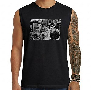 Camiseta regata masculina - David Bowie - Iggy Pop - Lou Reed.
